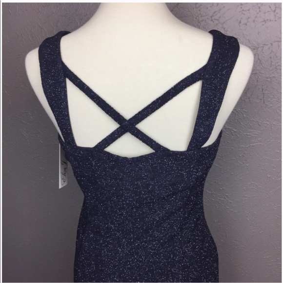 New Eliza J Dress Cocktail Shimmery Charcoal - Picture 6 of 8